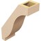 Ekena Millwork 5-inch W x 12-inch D x 16-inch H Baker Rough Cedar Woodgrain TimberThane Knee Brace, Primed BRCUR05X12X16BKRRCPR - alternate 5